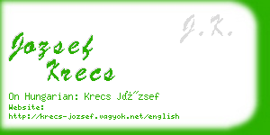 jozsef krecs business card